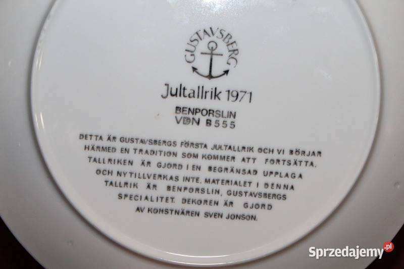 Talerz kolekcjonerski Boże Narodzenie 1971 Szczecin sprzedam