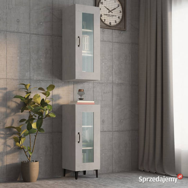 Szafka wisząca szarość betonu 345x34x90 WM812460 Warszawa sprzedam