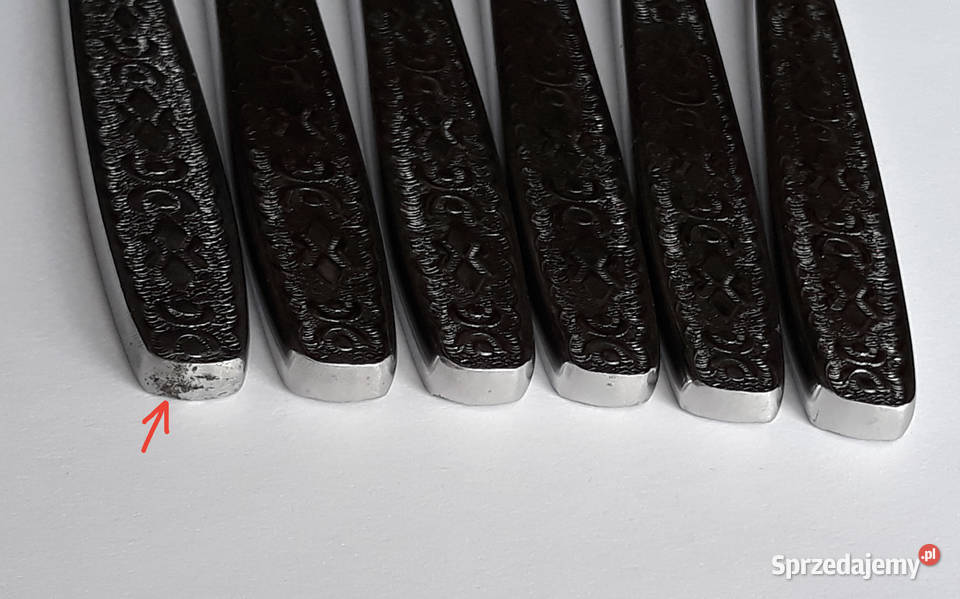 Noże obiadowe KASZUBSKI Gerlach sztućce PRL Dąbrowa Górnicza