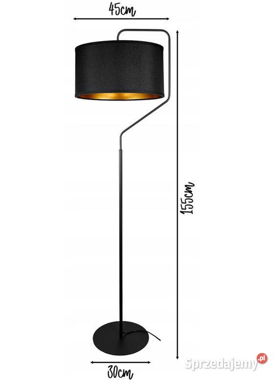 LAMPA STOJĄCA PODŁOGOWA LOFT CZARNA Złota Gold Oświetlenie Oświetlenie Choroszcz sprzedam