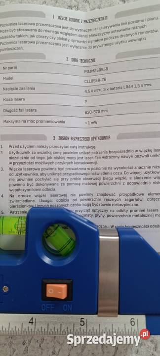 NITEO poziomica laserowa krzyżowa z wbudowaną Ełk
