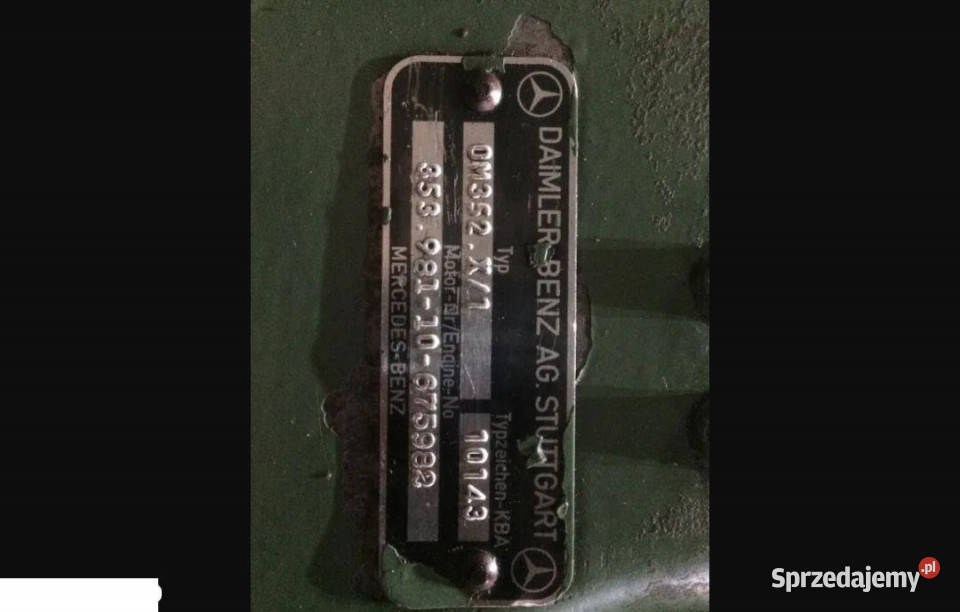 Dominator 78 SL Silnik Mercedes OM 352 Pozostałe Jastrzębniki