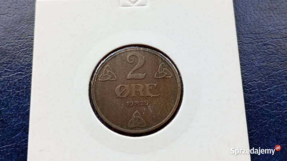 Stare monety 2 ore 1929 Norwegia podkarpackie Lesko