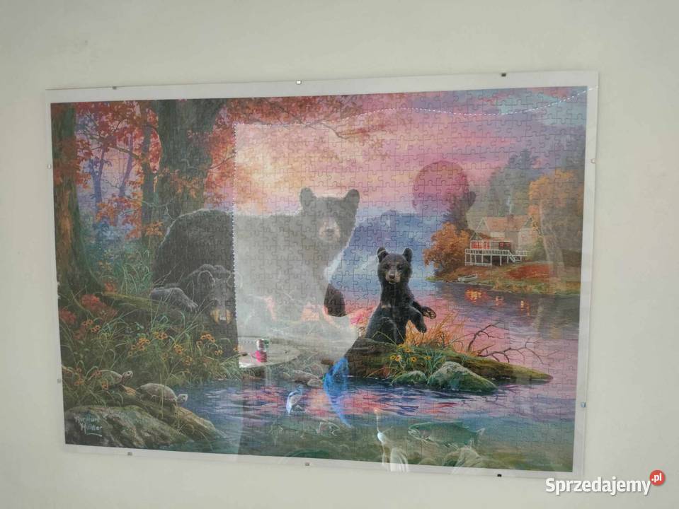 Obrazek do powieszenia na ścianie z puzzli Wieliczka