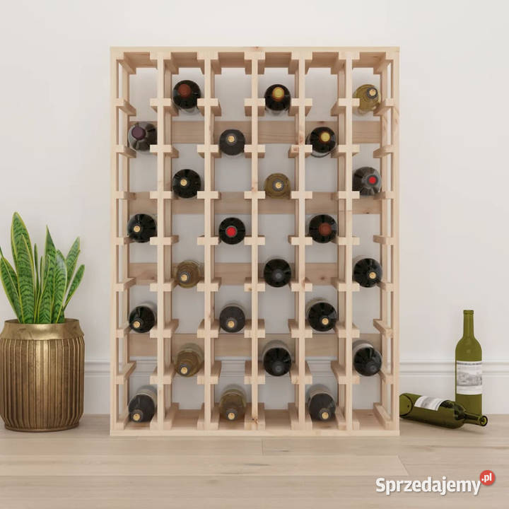 Stojak na wino 70x33x94 lite drewno sosnowe