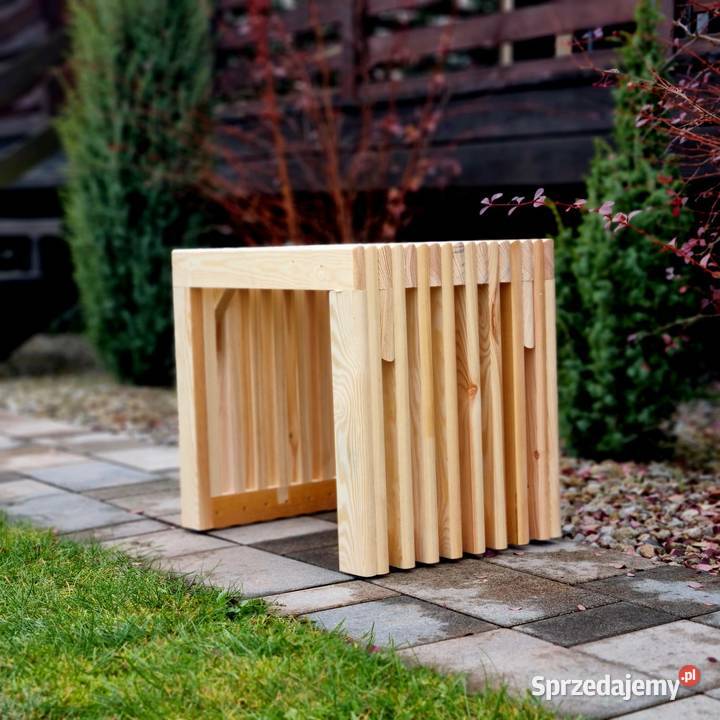 Ławka lamelowa drewniana krzesło ogrodowe Kalety