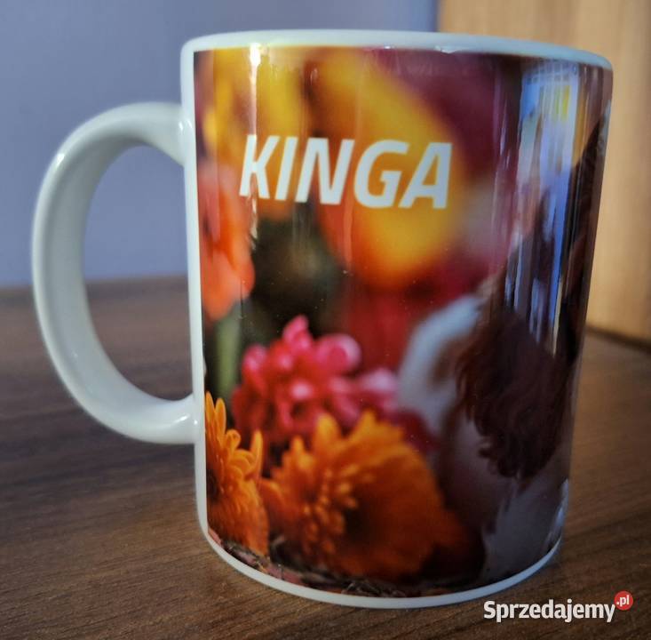 Kubek fana kotów psów z napisem Żeby kawka miała Kraków