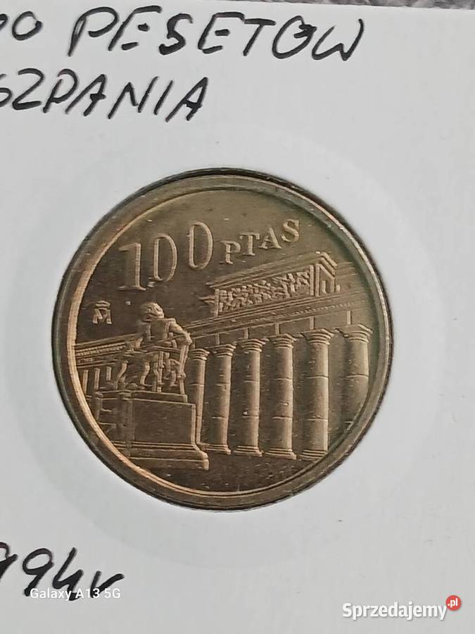 100 Pesetów Hiszpania 1994 r wielkopolskie Konin
