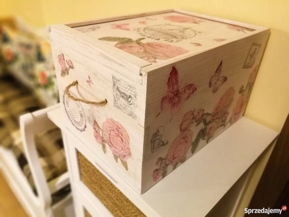 Skrzynka pudełko szkatułka w stylu vintage świętokrzyskie Krasów