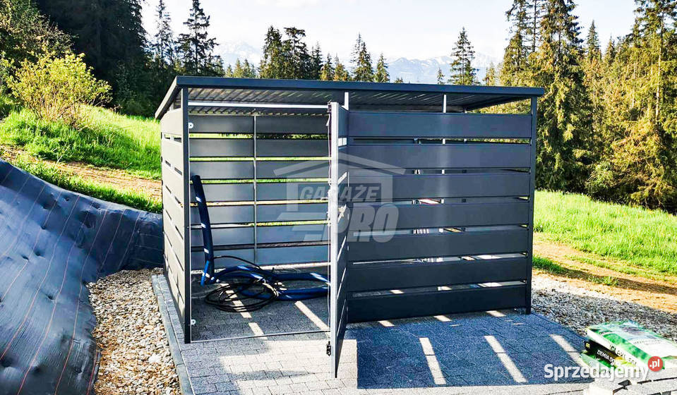 Wiata śmietnikowa 25x15m Antracyt Schowek Sprzedaż Mrągowo sprzedam