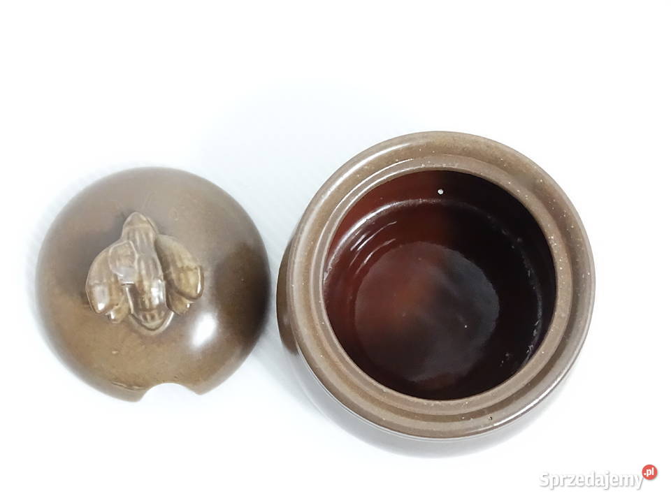 Ceramiczny pojemnik na miód z pszczołą Honig lubelskie Biłgoraj