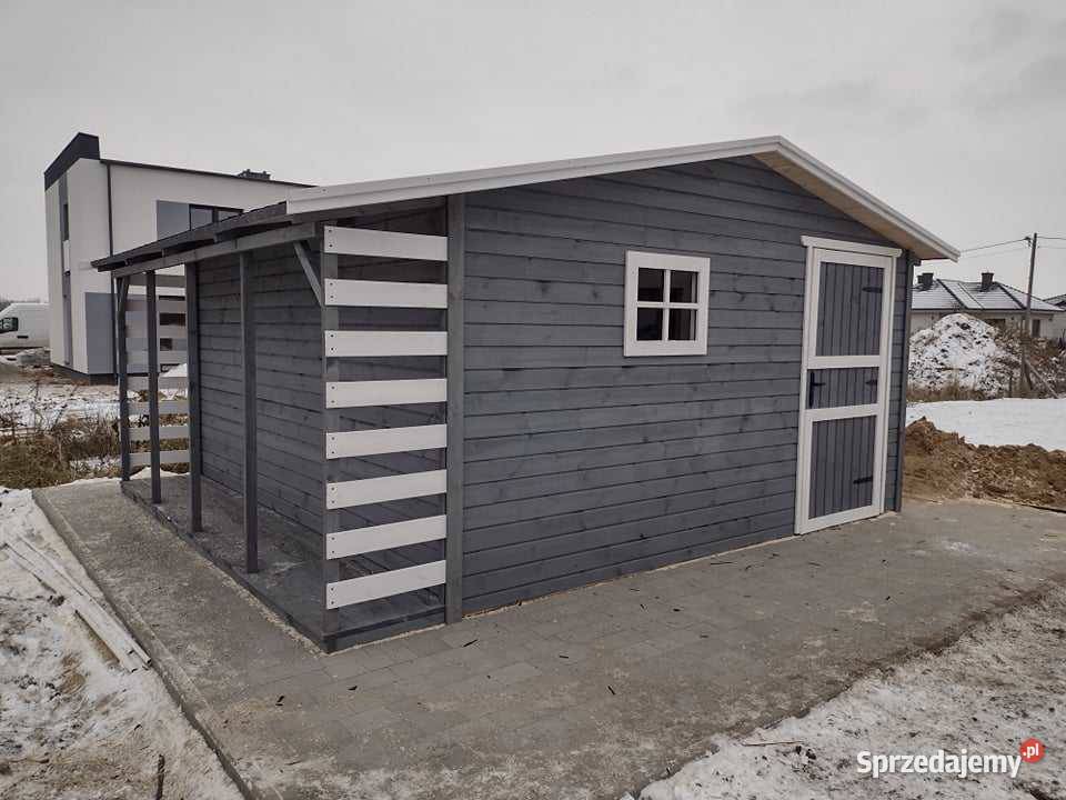 Domek ogrodowy narzędziowy 4x3 z drewutnią 06m Polkowice
