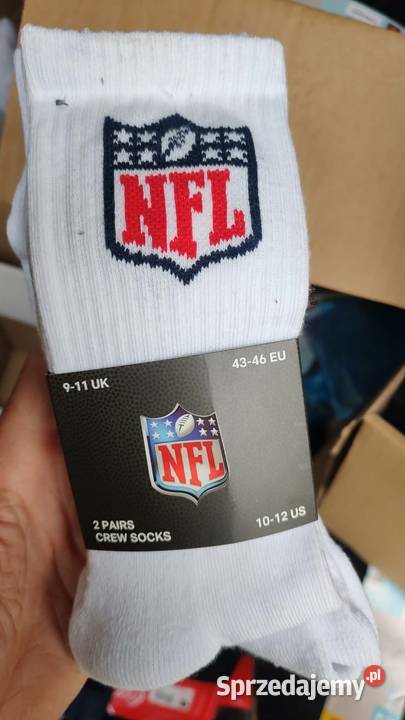 białe skarpety sportowe NFL 4346 2pak Książ Wielkopolski