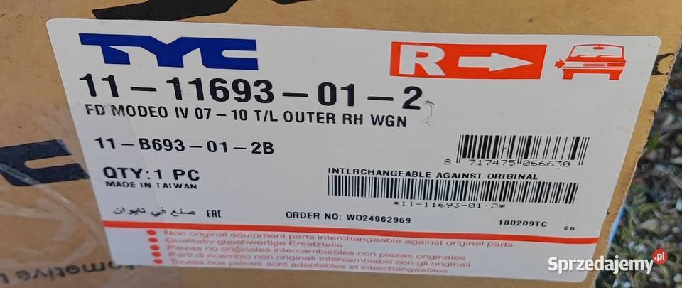 Ford Mondeo IV 4 Lampa tylna prawa OE 1459593 osobowe Jaworzno