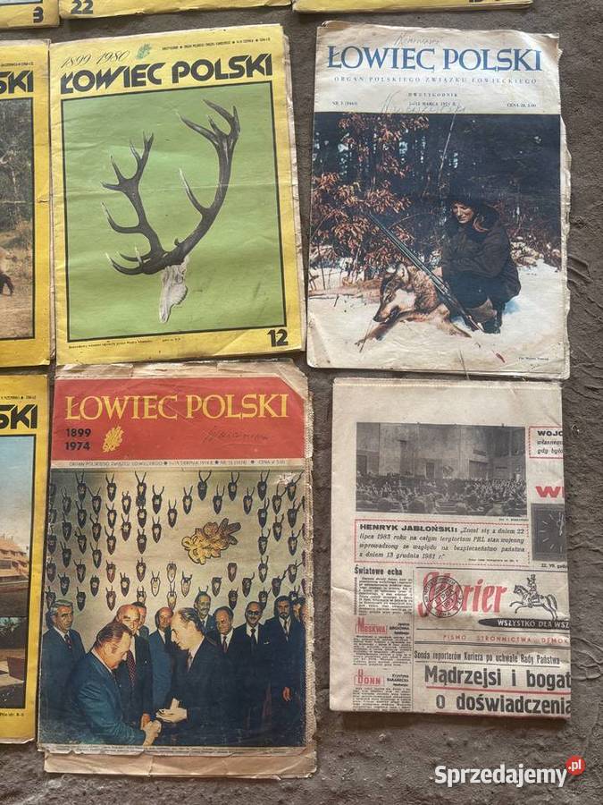 stare gazety PRL Skrzydlata Polska Łowiec Polski Kosianka-Trojanówka