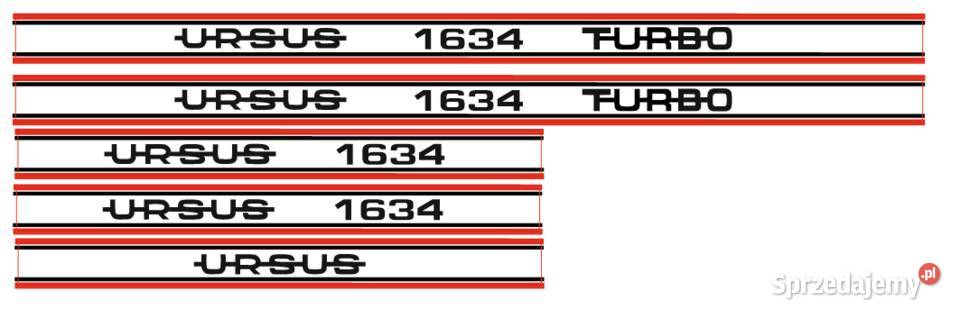 Naklejki URSUS TURBO 1634 zestaw naklejek napis Kamionna sprzedam