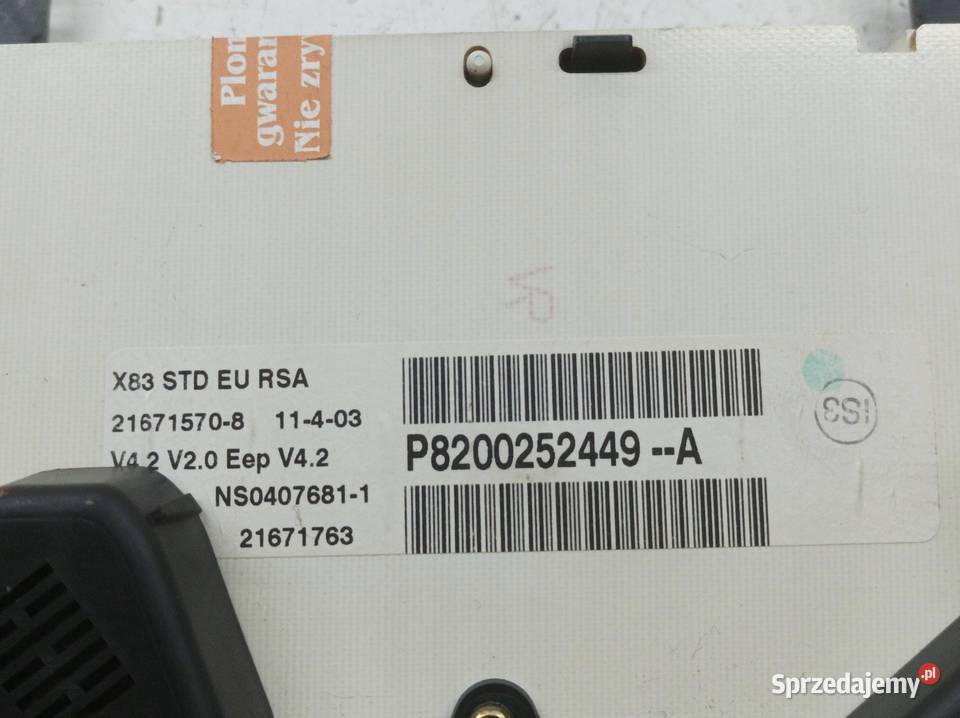 LICZNIK P8200252449 19 D Nissan Primastar I