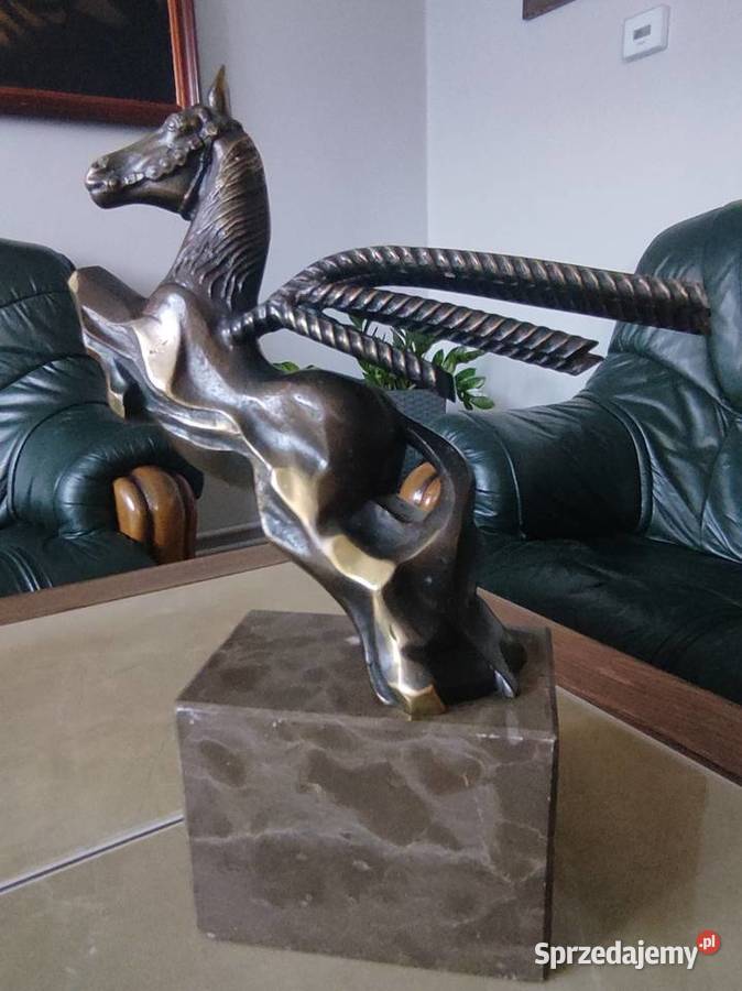WYJĄTKOWA RZEŹBA ART DECO INDUSTRIAL PEGAZ Janów Lubelski