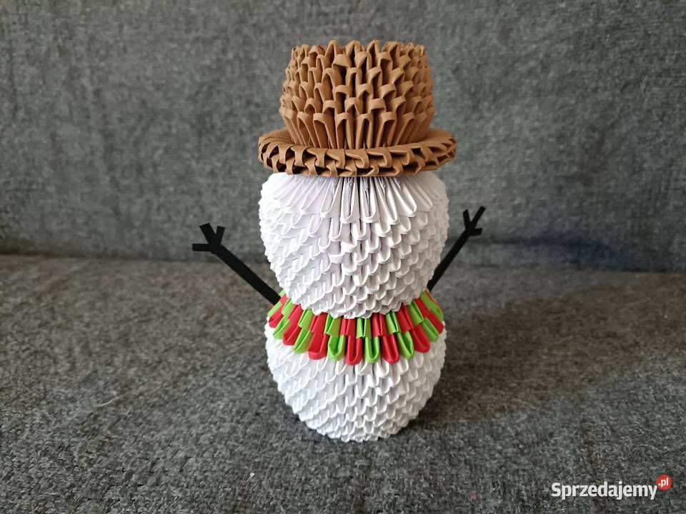 Duży Bałwan Origami Modułowe 3D pomorskie Kwidzyn
