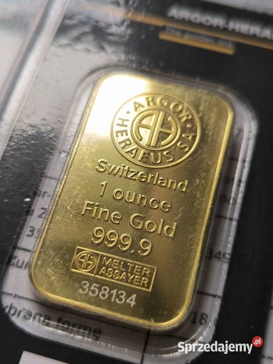 Sztabka Złota 1 uncja ARGORHERAEUS Pozostałe Oława