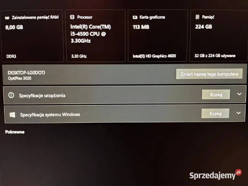 Dell optiplex 3020 i5 8GB Lublin