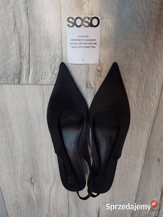 41 ASOS DesignCzarne czółenka wieczorowe z tkanina Kraków
