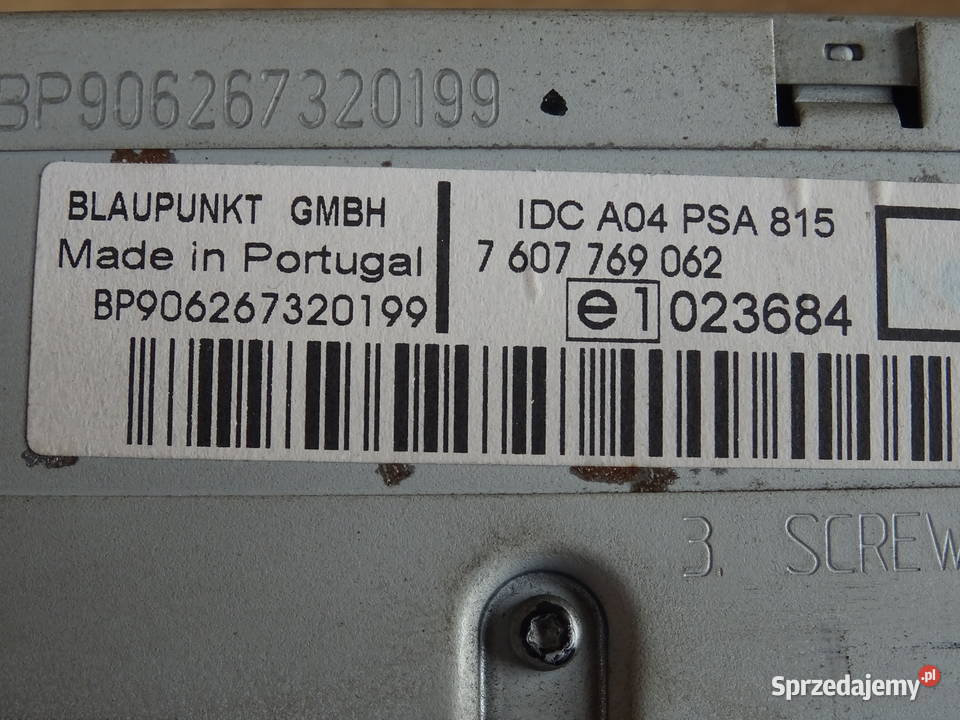 Radio odtwarzacz CD MP3 RT3N109 96611439XT Wieluń