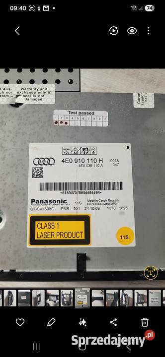 Zmieniarka płyt CD changer audi a4 b8 Majdan Królewski sprzedam