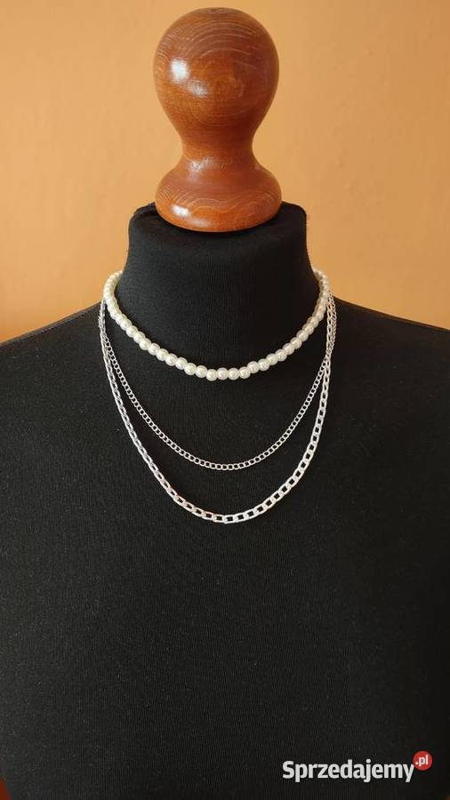 Naszyjnik choker z perełkami Naszyjniki małopolskie Olkusz sprzedam