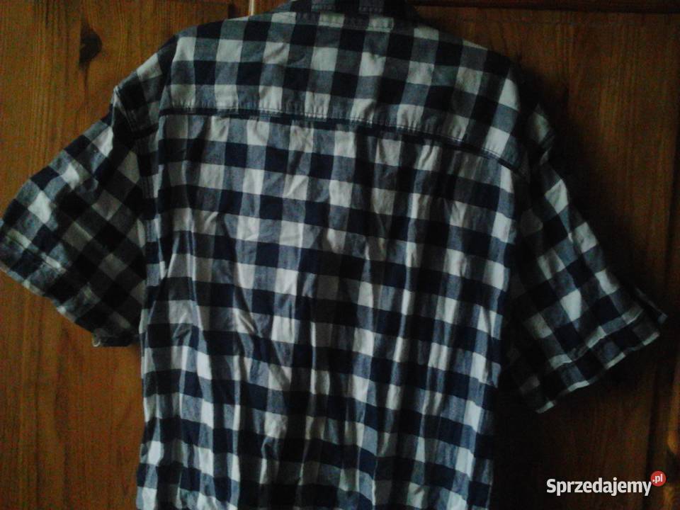 Koszula bawełniana w kratkę zapinana na guzki