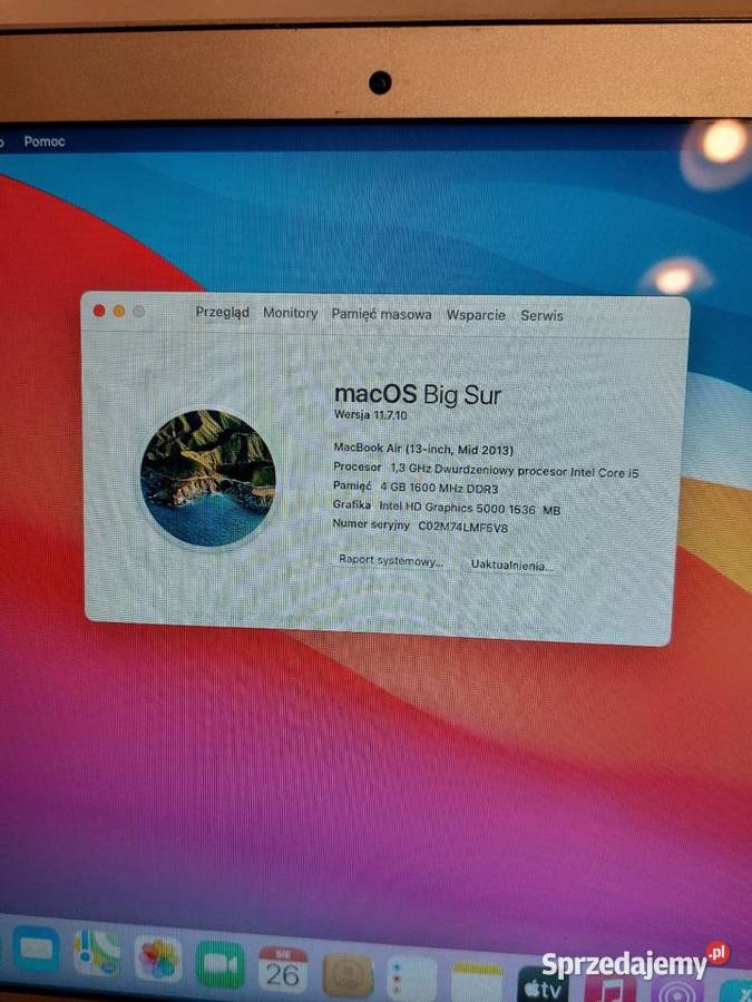 MacBook Air 13 2013 RAM 4 SSD 256GB Warszawa