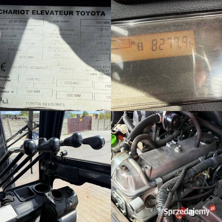 wózek widłowy TOYOTA 8FGF25 LPG kabina przesuw Działoszyn