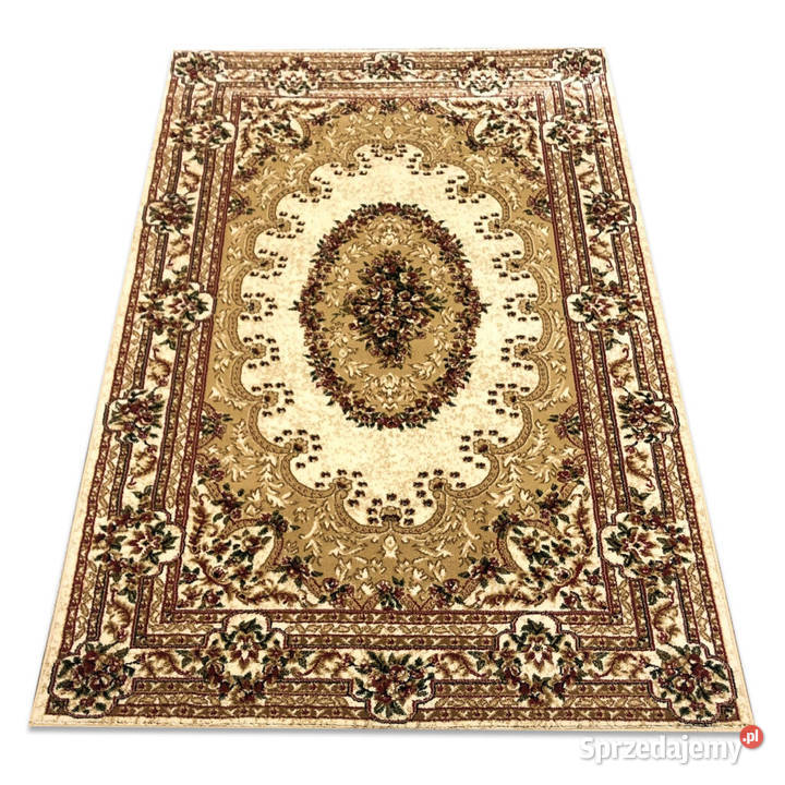 Gęsty dywan 200x300 beżowy klasyczny 3622 Wyposażenie wnętrz Białystok