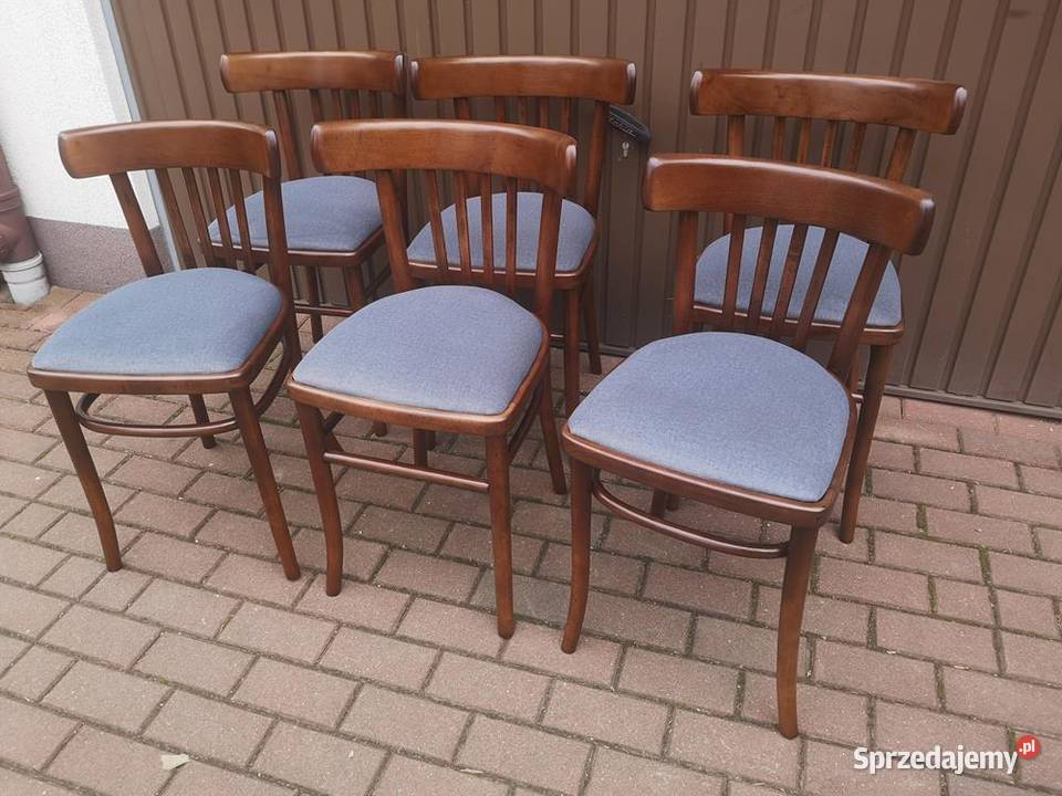 Krzesła PRL Stare Antyk Komplet 6 Sztuk wielkopolskie Swarzędz