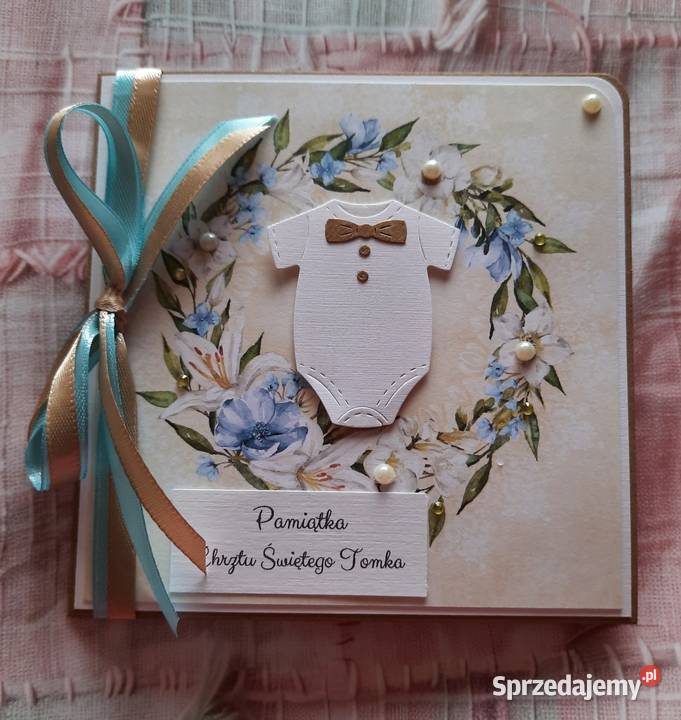 Kartka 2w1 chrzest i 1urodziny personalizowana Pogonów sprzedam