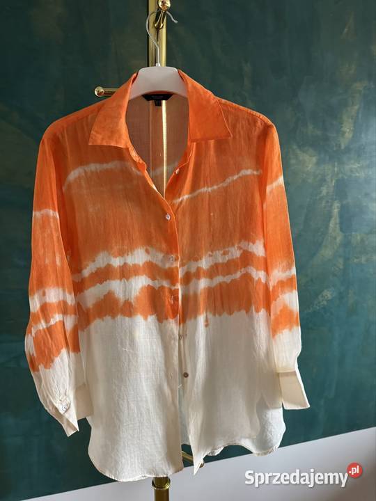 Koszula damska XS pomarańczowa Massimo Dutti len