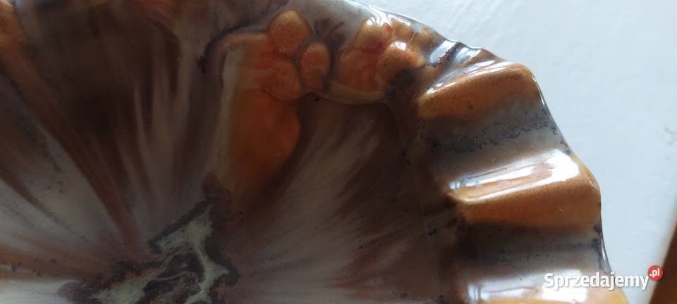 Popielniczka ceramiczna zdobiona PRL Antyki, Sztuka, Kolekcje wielkopolskie Piła