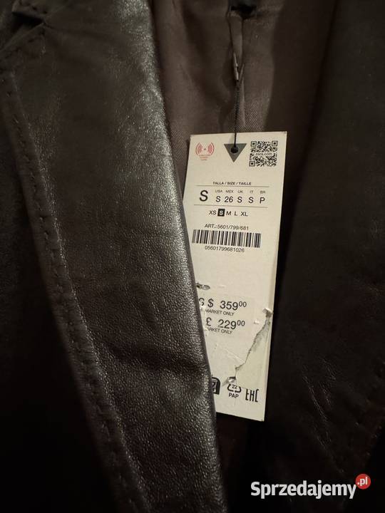 Kurtka skórzana brązowo burgundowa naturalna sprzedam