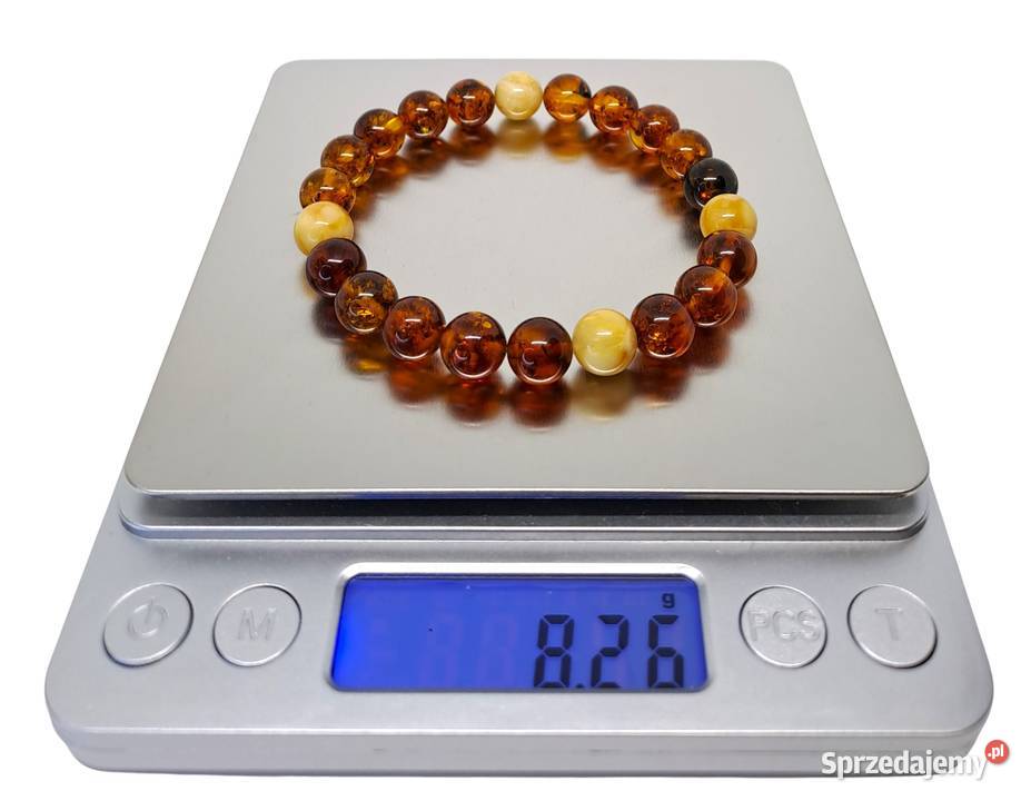 Bransoletka z bursztynu BURSZTYN bałtycki kulka Warszawa