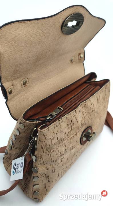 Listonoszka korkowa z klapą ELENA korek Torby i torebki Chełmek