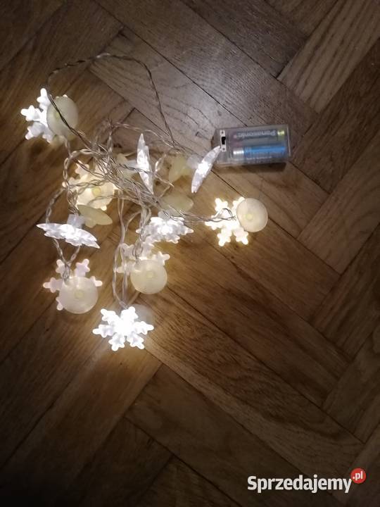 Łańcuch świetlny płatki śniegu Gdańsk