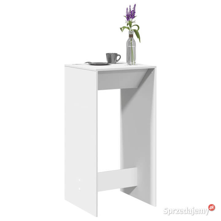 Stolik barowy biały 51x50x1035 materiał Stoły