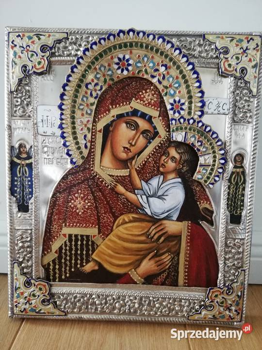 Piękna ikona Matka Boska Błogosławiona łódzkie Łódź