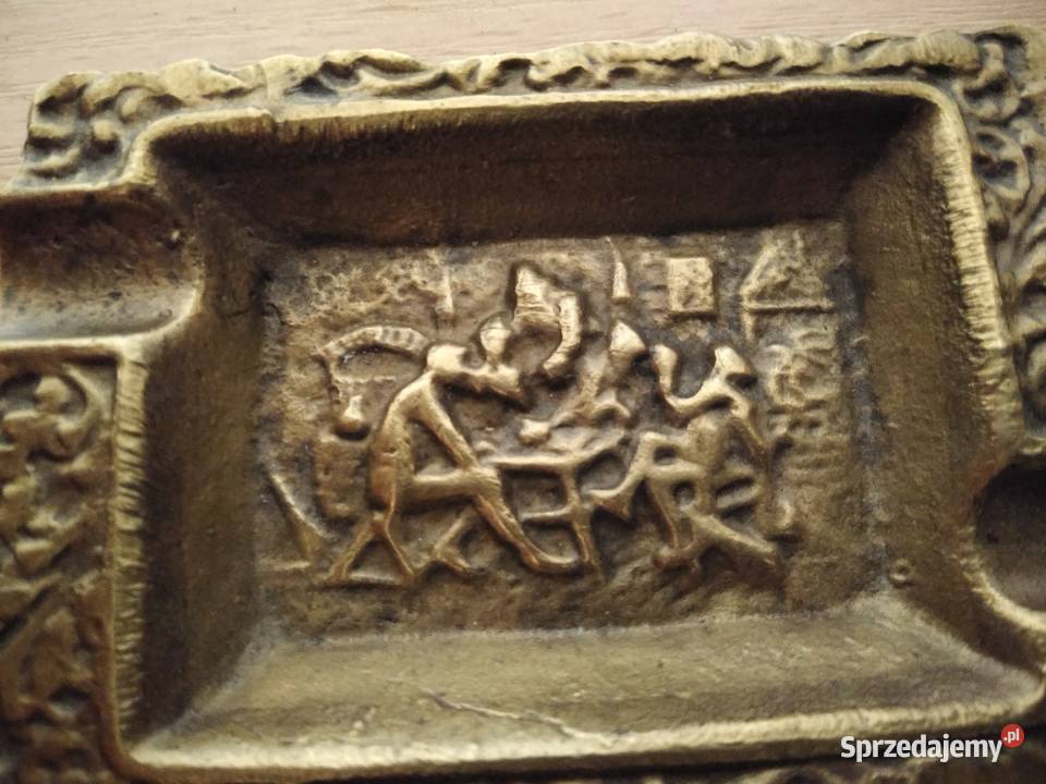 Stara mosiężna popielniczka popielnica z czasów Dąbrowa Górnicza sprzedam