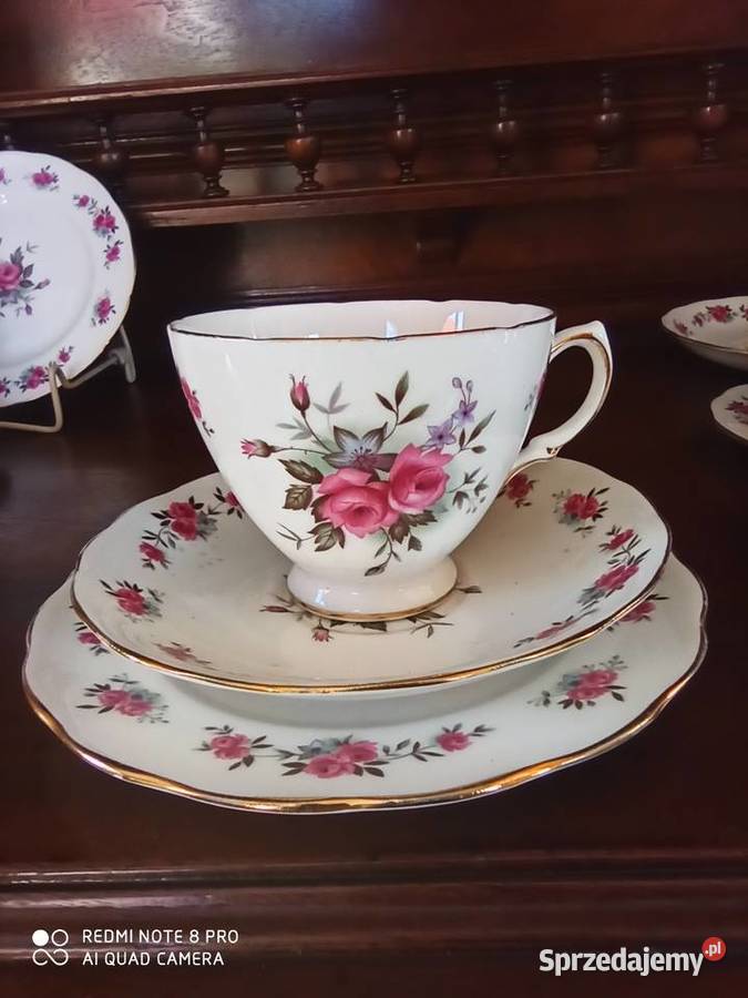 Filiżanka z talerzykiem deser Queen AnneMade in Gdańsk