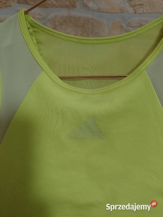 3840 M Adidas Limonkowy top fitness z Londynu małopolskie Kraków sprzedam