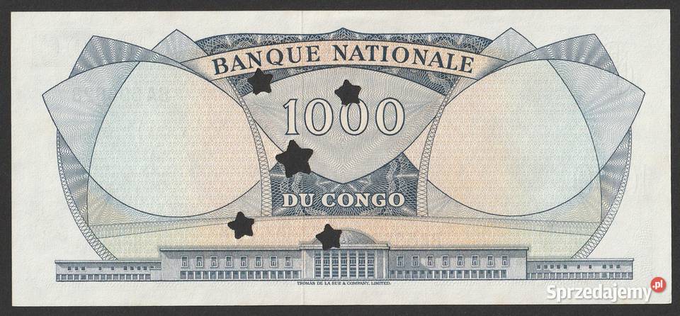 KONGO CONGO 1000 FRANK 1964 UNC