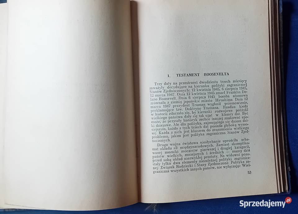 Stefan Arski Cień ojczyzną Roosevelta SW Wiedza wielkopolskie Koźminek