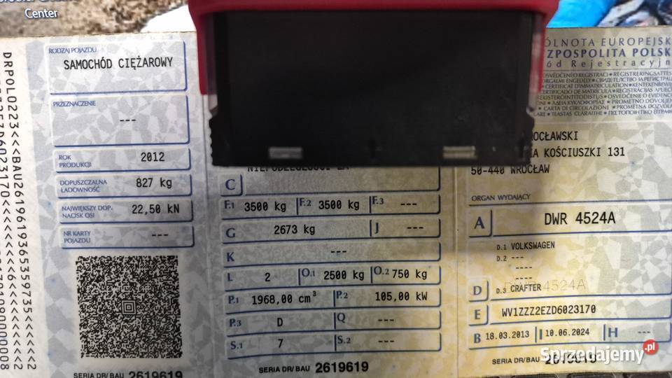 VOLKSWAGEN CRAFTER 20 7 OSOBOWY BLIZNiAK 321000km Częstochowa