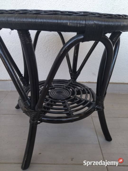 Stolik wiklinowy pleciony stoliczek ozdobny Siedlisko